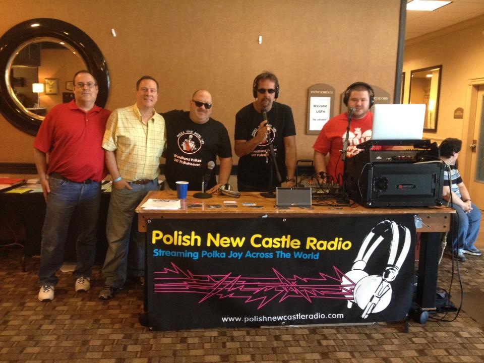 The station crew at a remote broadcast